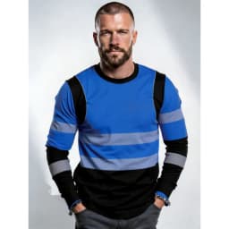 Men's Construction Workers Uniforms 3D Digital Printed Casual Round-Neck Long-Sleeved T-Shirt Comfortable T-Shirts Sportswear