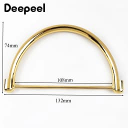 1-5Pcs Metal Bag Handle Replacement for Women DIY Shoulder Bags Making Handbag Frame Parts D Rings Buckles HandBag Accessories