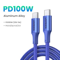 UGREEN PD100W USB Type C To USB C Cable for iPhone Duo 18Pro 17 Samsung S26 25 iPad Laptop Fast Charger Cord 5A E-Marker Chip