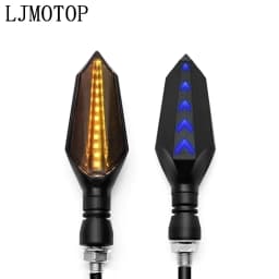 Universal Motorcycle LED Turn Signal Lamp Sequential Flowing Flash Indicator Lights Amber Running Light