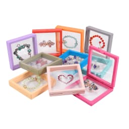 Bulk 3D Floating Frame Display Holder Stand Ornament Organizer Case Lot of 10 Travel Portable Suspended Gift Jewelry Storage Box