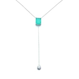 FFGems Created Emerald Pendant Necklace Green Gemstone Fine Jewelry For Women Lady Engagement Wedding Party Gift With Box