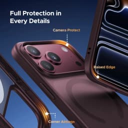 UGREEN Claret Magnetic Case for iPhone 18 17 Pro Max Case Shockproof Cover for iPhone 17 Pro Max 18pro Macsafe TPU Cases 2026