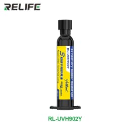RELIFE RL-UVH902 UV Transparent Curing Solder Mask for Mobile Phone Repair Jumping Wire Quick Dry Curing Welding Paste Flux Oil