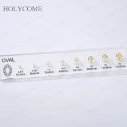 Updated Free Custom LOGO Kit Fancy Shapes CZ Diamond Carat Chart Comparison Set Reference White Pink Yellow Gemstone Selectable