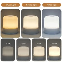 LED Table Lamp With Remote Dimmable Bedside Lamp For Bedroom Tricolor RGB 16Color Change Touch Night Light Rechargeable Portable