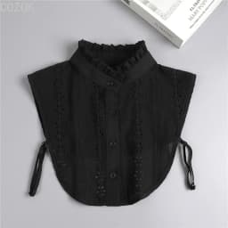 Female Lace Detachable Collar Vintage Solid Fake Collar Lapel Blouse Top Adjustable Women Clothes Ladies False Collar
