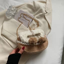 Yarn Crossbody Bag Kit Mesh Yarn Bag Kit Hand-Sewn Bag Kit Easy-To-Use For Beginner Crafting Gift For Girlfriend