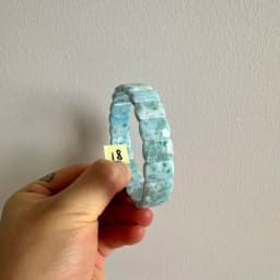 2026 AAA Grade Natural Larimar/Copper Pectolite Bead 10x14mm Bracelet Dominicana Genuine Larimar Gemstone Bangle Woman Wholesale
