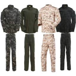 2026 Tactical Camo ACU Uniform Men 2Pcs Set Durable Wear-Resistant Training Security Duty Uniforms