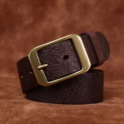 3.8CM Pure Cowhide High Quality Genuine Leather Belts for Men Brand Strap Male Brass Buckle Fancy Vintage Jeans Cowboy Cintos