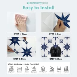 1pc/10pcs Floor Tile Sticker Self Adhesive Floor Sticker Vinyl Non-slip Floor Tile Sticker Wall Sticker Waterproof 20cm X 20cm