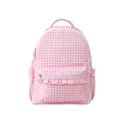 Gingham Ruffle Girls Backpack With Pencil Holder Sleeves Multi-pocket Large Capacity For Teens Back To School Travel Daypack