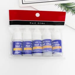 5Pcs/set Fast-Dry Adhesive Nail Tips Nail Glue 3g*5jars Super-Stong Bond Nail Glue For Nail Rhinestone&Nail Tips Manicure Glue