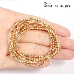 2mm 3mm Faceted Plated Gold Silver AB Color Austria Crystal Beads Tiny Loose Beads for Jewelry Making DIY Bracelets Accessories