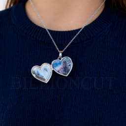 Custom Engraved Text Photo Openable Memory Pendant Necklace Personalized Heart Locket Necklace Birthday Valentine's Day Gift