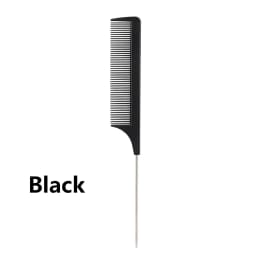 1pc Professional Pointed Tail Comb Salon Hair Styling Stainless Steel Antistatic Dyeing Hair Comb Special for Real Hair Wigs