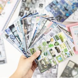 30 Sheets Cute Flash Decorative Cut Film Y2K Sticker Book Journal Stickers Handbook Scrapbooking Decoration Aesthetic Stickers