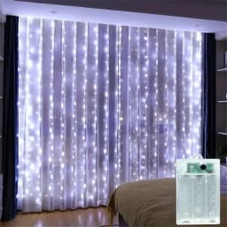 Outdoor Festoon LED Curtain Light String Wedding Garland Muslim Ramadan Room Decorations Battery Power EID Mubarak Mother Day