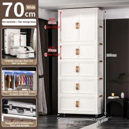 Installation Free Baby Wardrobe Foldableing Storage Cabinet Multi Layer Children's Small Wardrobe Home Clothes Storage Box Stora