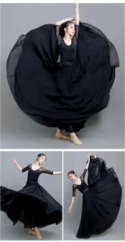 720 Deee Oversized Skirt Ultra Wide Hem awl f-length Skirts for Square Dance And Ethnic Dance High Waist Slimming