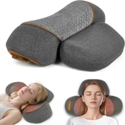 3-in-1 Neck Massager Pillow with Heating & Cervical Traction, Ergonomic Cervical Pillow for Neck Pain Relief Neck Pillow