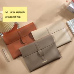 Business PU Leather A4 Document Bag Personlized Wholesale Luxury 13 Inch Laptop Bag Custom Name Office Storage Bag Folder Sleeve