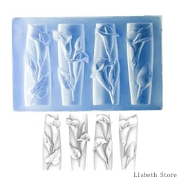 Flexible Silicone Carving Flower Art Mold for Crafting Intricate 3D Floral Designs in DIY Projects