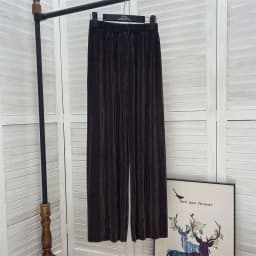 Women's Summer Chiffon Wide Leg Pants Casual Candy Color Loose Long Pants Lady Chic Solid Color High Waist Wide Leg Trousers