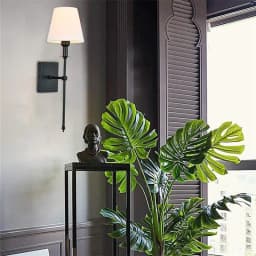 Classical wall lamp nordic bedside lamps with Flared White Textile Lamp Shade hotel room decor led wall light living room lamp