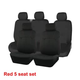 AUTOKING Black Universal Seat Covers For Car 2+1 Type Split Car Seat Cover High Quality Polyester With Airbag Compatible