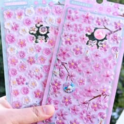 Cherry Blossom Petal Sakura Drop 3D Relief Stickers Scrapbooking DIY Journaling Stationery Diary Decor School Cute Stickers