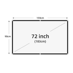 VEIDADZ Projector Screen White Less Creases 60-200 inch Soft High Density Portable Foldable Projection Screen for Outdoor Movie