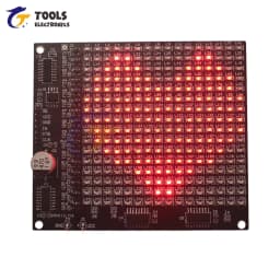 DIY Electronic Kit 64LED/256LED Red Display LED SMD Dot Matrix Advertising Screen Fun Soldering Practice Welding Practice Kit