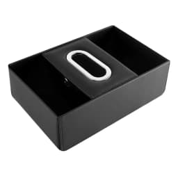 Car Armrest Storage Box Organizer Auto Armrest Organizer Box For Tissue Metal Drawing Port Design Vehicle Storage Tool For