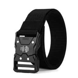 Men's Tactical Belt Canvas Woven Breathable Belt Durable Outdoor Belt, Casual Comfortable Jeans Belt for Male