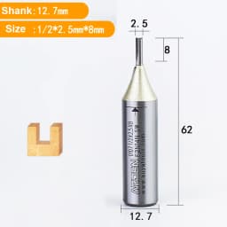Arden 2 Flutes TCT Straight End Mill Woodworking CNC Tool Carbide Cutter 1/2 Shank Router Bit For Wood MDF Plywood Chipboard