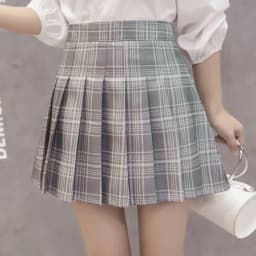 Pleated Skirt Female Student Korean Style Spring Summer Y2k New High Waist Slimming College Style A- Line Pink Plaid Skirt Women