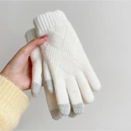 Touch Screen Cashmere Gloves for Women Men Winter Warm Thermal Knitted Double-Layer Thickened Windproof Cold-proof Woolen Gloves