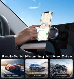 Vacuum Suction Magnetic Car Phone Holder 360° Rotatable Foldable Adjustable Arm Dashboard Navigation Mount for All Smartphones