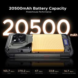 DOOGEE V Max Play Projector Rugged Phone 16GB+512GB 20500mAh 200MP Smartphon 5G 6.78" Display Dual Camping Lights Android 15 NFC