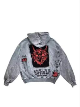 American Street Style Vintage Hoodie Thickened Patchwork Loose Fit Hooded Sweatshirt Women's Streetwear Fashion Long Sleeve