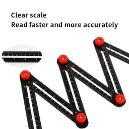 6-16 Fold Ruler Aluminium Alloy Angle Ruler Finder Measuring Ruler Perforated Mold Template Tool Locator Drill Guide Tile Hole