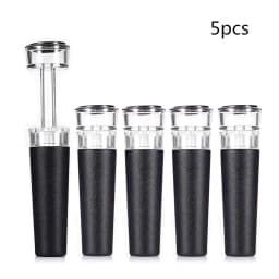 Vacuum Wine Bottle Stopper, Reusable Wine Bottle Stoppers, Built-in Vacuum Pump, Leakproof Wine Bottle Sealer, Silicone Caps