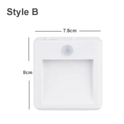 Mini LED Night Lights Plug-in Motion Sensor Light Dimmable Energy Saving Square Lamp for Under Cabinet Kitchen Living Room Aisle