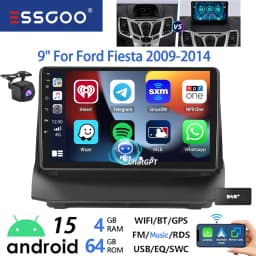 ESSGOO 9" Android 15 Car Stereo Radio For Ford Fiesta MK6 2008-13 Carplay Android Auto GPS Navi AI Voice ChatGPT BT FM RDS WIFI