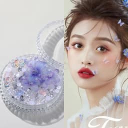 1Box Eyes Face Makeup Facial Decoration Patch Butterfly Diamond Pearl Adhesive Rhinestone Glitter Sequin DIY Nail Art Decoration
