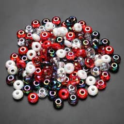 20Pcs 15mm White Brown Acrylic Round Big Hole Beads Loose Spacer Bead For DIY Necklace Bracelet Earring Jewelry Making Accessory