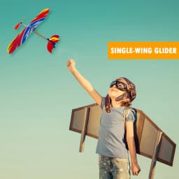 1-20PCS DIY Hand Throw Flying Planes Elastic Rubber Band Powered Flying Airplane Plane Model Toys For Children