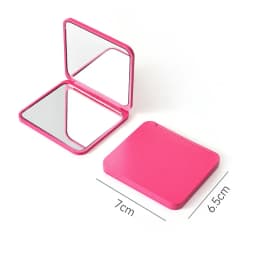 2-Face Makeup Mirror Square Portable Cute Girl'S Gift Hand Mini Mirror Pocket Double-Sided Makeup Mirror Compact Multiple Colors
